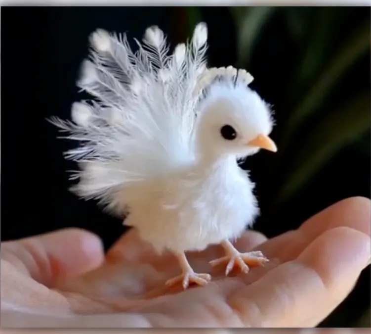 Baby female White Peafowl Isolde available for sale